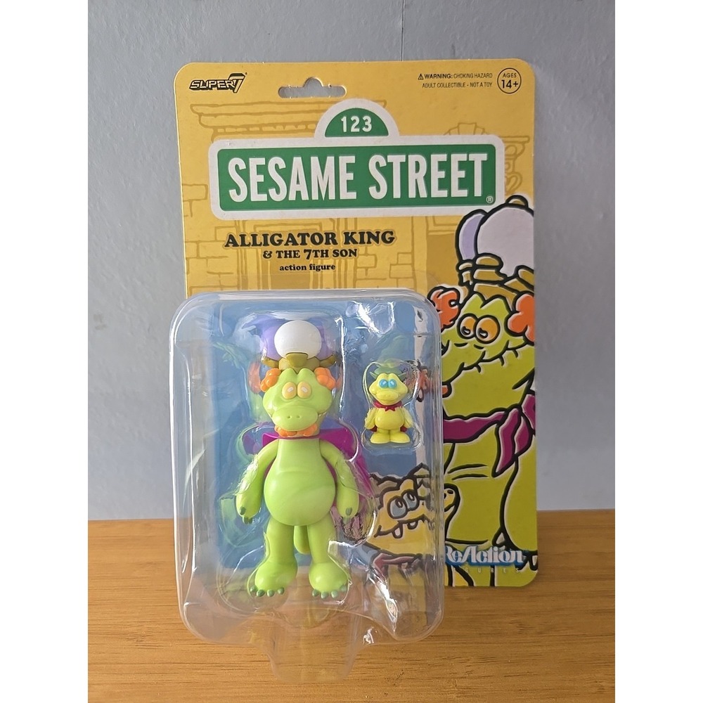 Super 7 Sesame Stree Alligator‎ King & The 7th Son. NEW